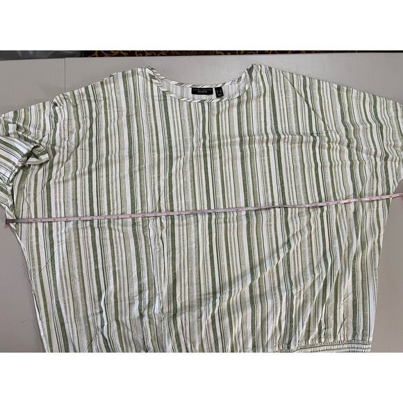 Susan Graver Printed Cool Touch Dolman Sleeve Top PALM LEAF NWOT SIZE 3XL - Picture 6 of 7